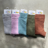 Joha Wool Socks リブ薄手 レディース